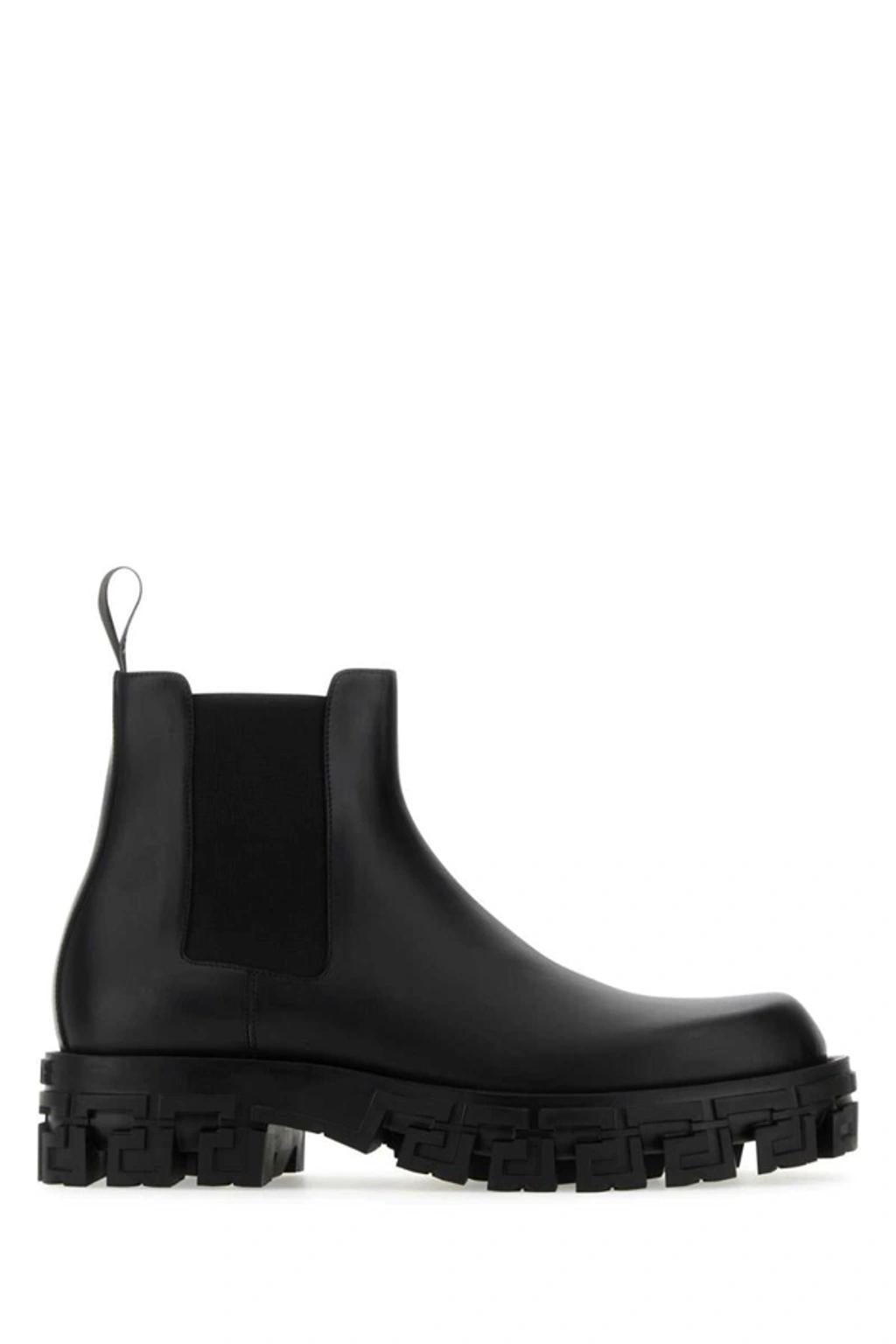 VERSACE Greca Ankle Boot In Negro product image