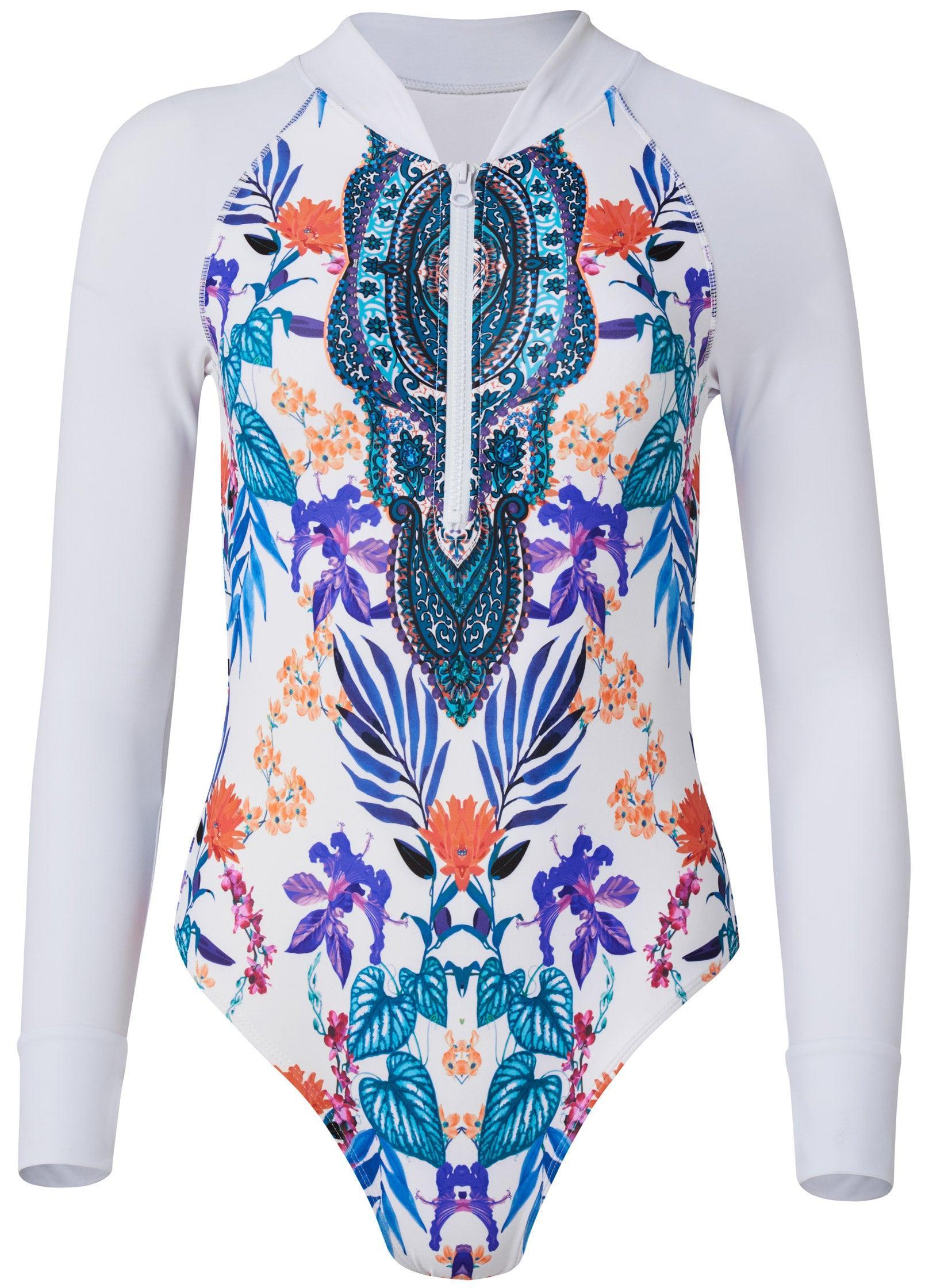 Blanc Long Sleeve One-Piece - Floral Fancy Product Image