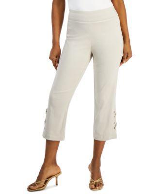 Jm Collection Womens Side Lace-Up Capri Pants, Created for Macys Product Image