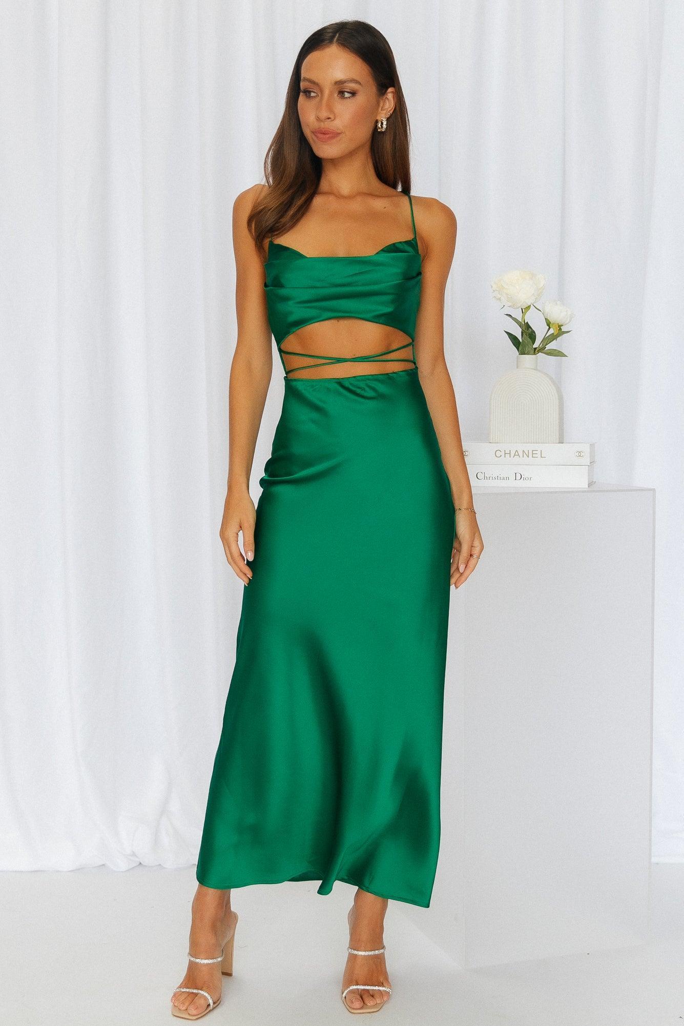 Made Love Midi Dress Green Product Image