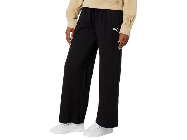 PUMA Her High-Waist Straight Pants (Puma Black) Women's Clothing Product Image