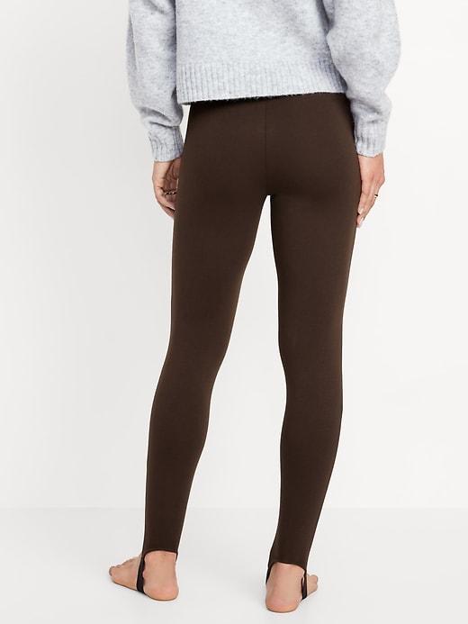 High-Waisted Fleece-Lined Stirrup Leggings Product Image