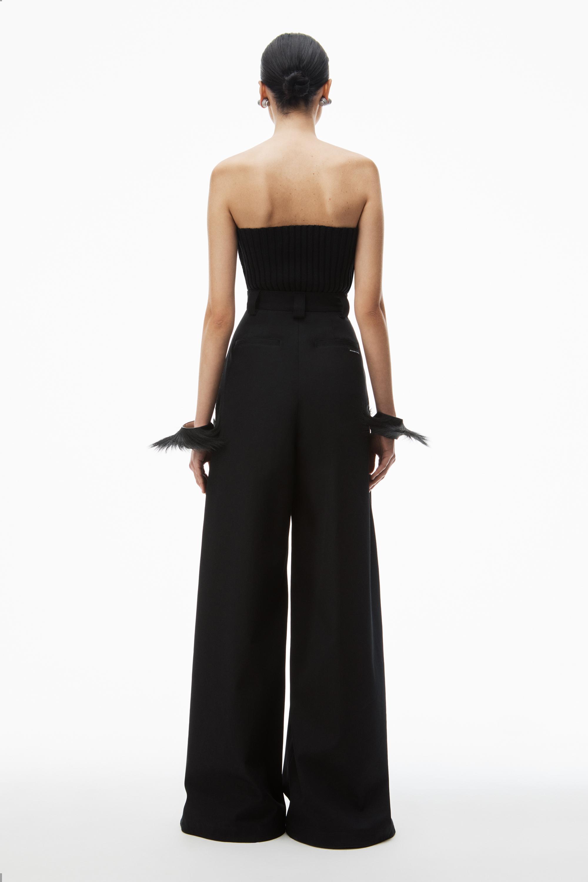 High-waist Wide-leg Pant In Wool Twill Product Image