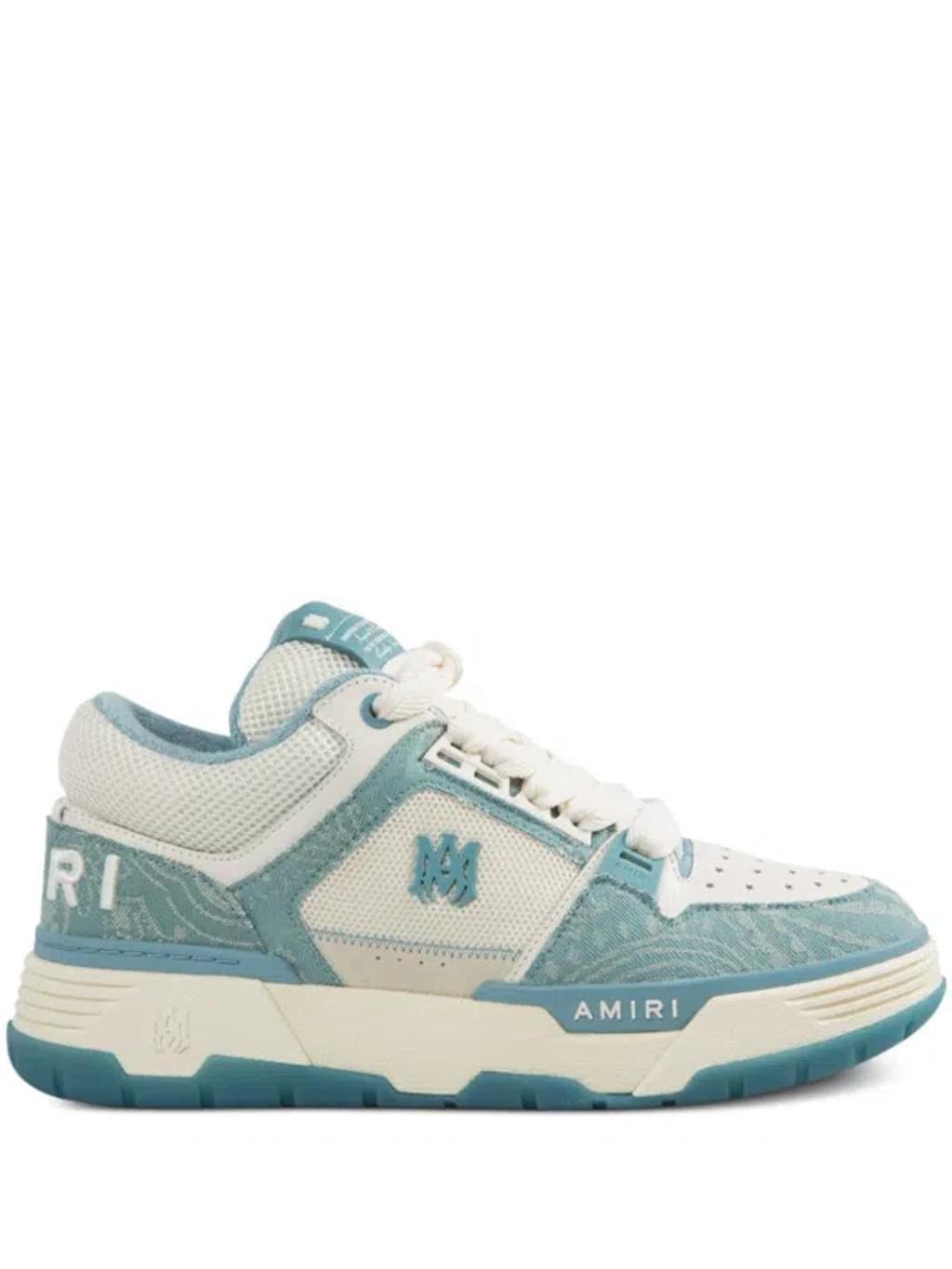 Blue & Off-white Bandana Denim Ma-1 Sneakers In Dusty Blue Product Image