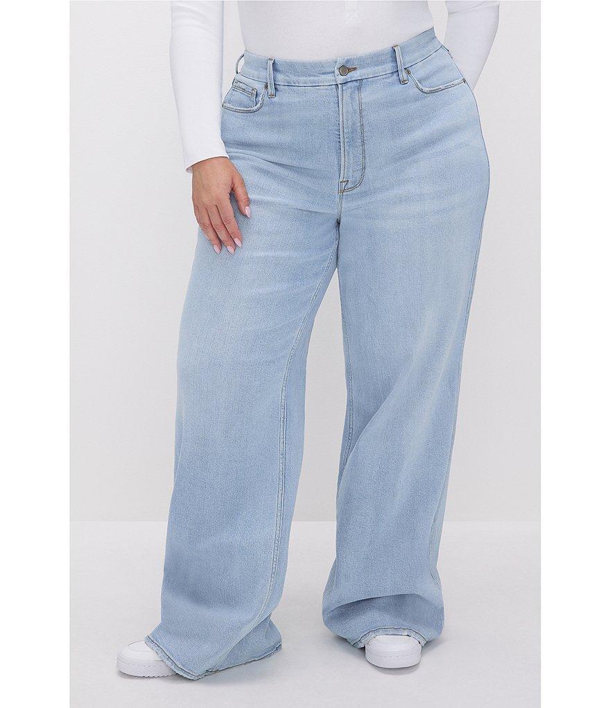 Good American Plus Good Skate Wide Leg Jeans Product Image