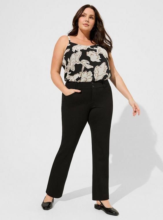 High-Rise Straight Leg Trouser Straight Luxe Ponte Pant Product Image