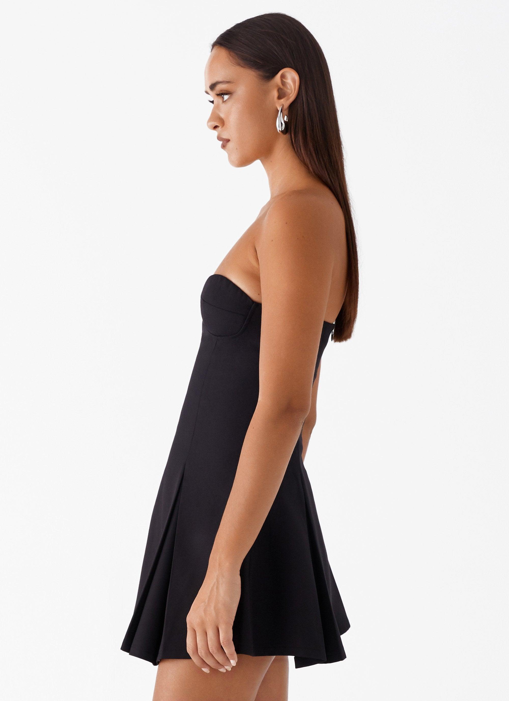 Victoria Strapless Mini Dress - Black Product Image