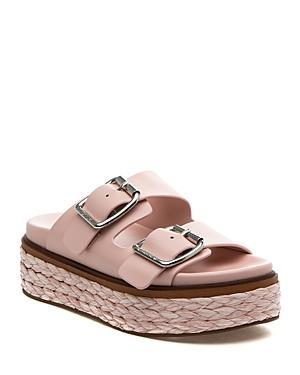 J/Slides Womens Bonnie Double Buckle Platform Slide Sandals Product Image