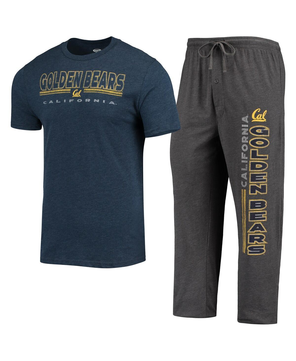 Mens Concepts Sport Heathered Charcoal Cal Bears Meter T-shirt and Pants Sleep Set - Heathered Charcoal Product Image