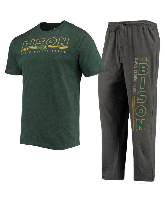 Mens Concepts Sport Heathered Charcoal Ndsu Bison Meter T-shirt and Pants Sleep Set - Heathered Charcoal Product Image