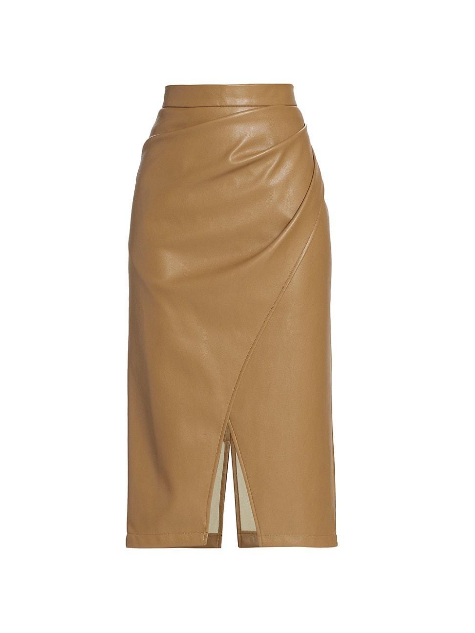 Womens Vegan Leather Wrap Skirt product image