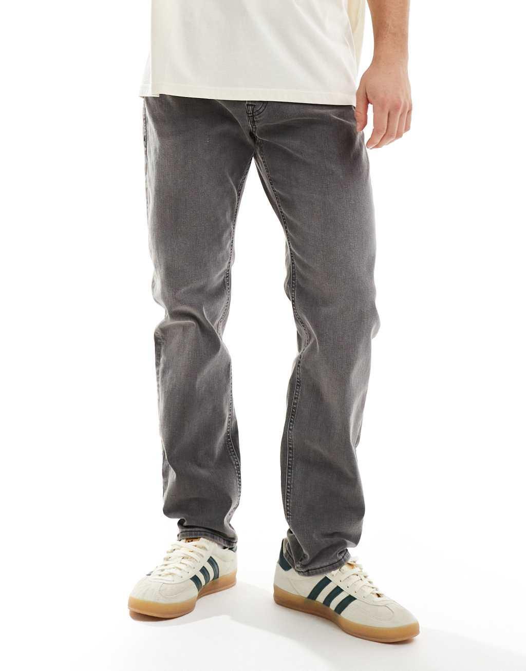 Jack & Jones Mike tapered jeans in washed gray Product Image