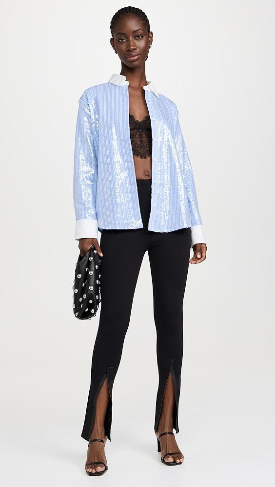 English Factory Sequin Stripe Shirt | Shopbop Product Image