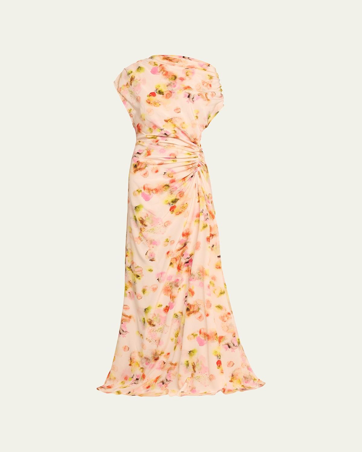 Poppy Floral Off-The-Shoulder Gown Product Image