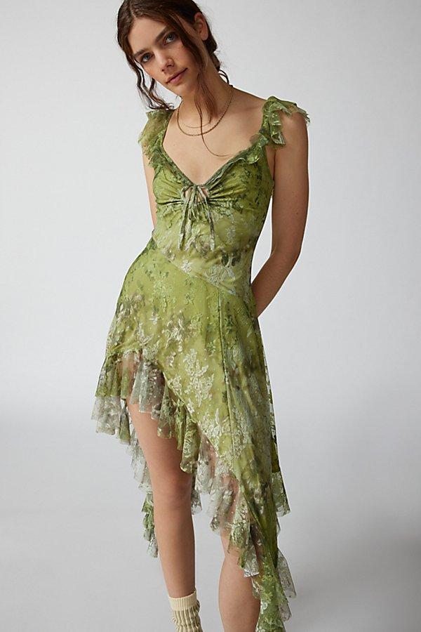 Urban Outfitters UO Hyacinth Lace Spliced Midi Dress Womens at Urban Outfitters Product Image