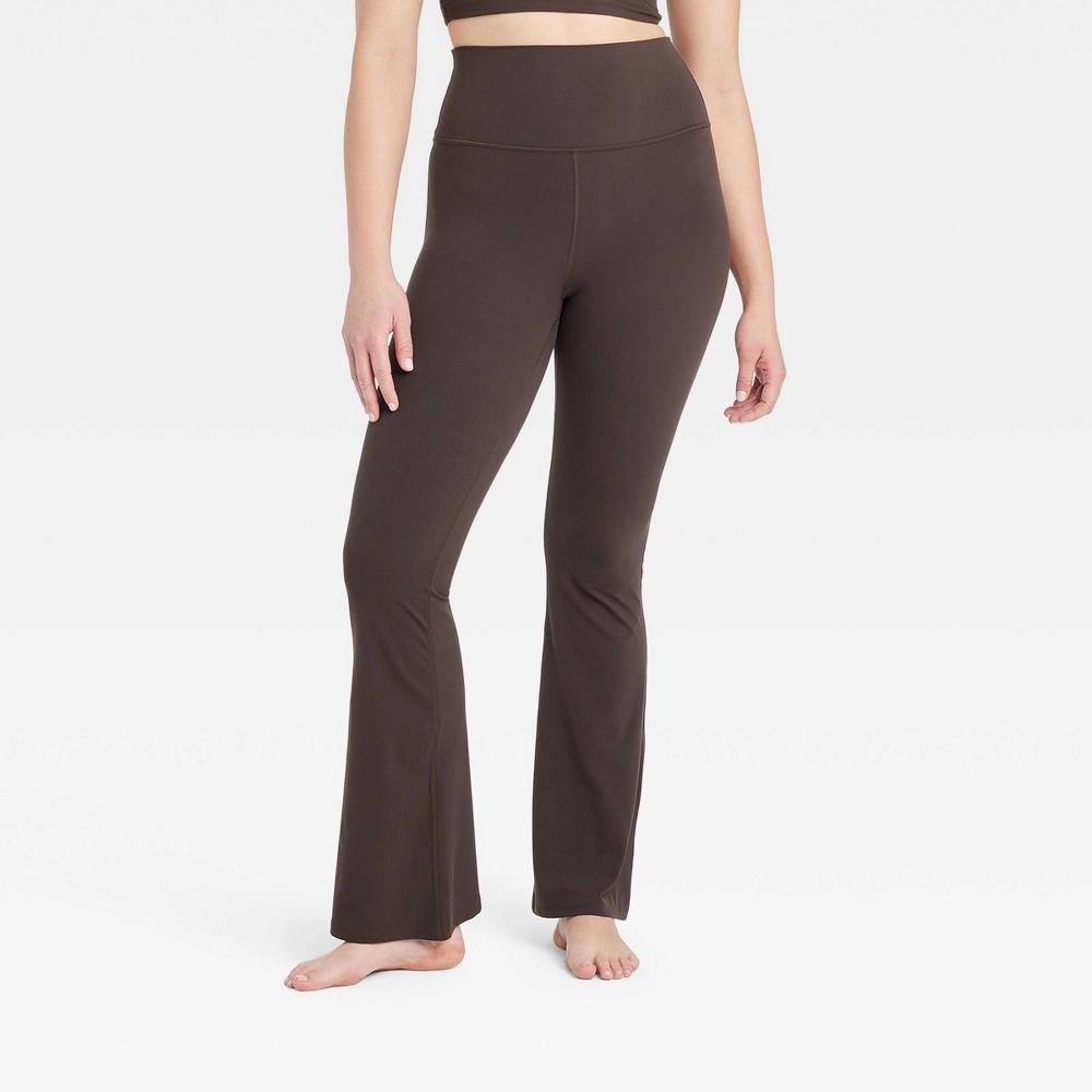 Women's Everyday Soft Ultra High-Rise Flare Leggings - All In Motion™ Dark Brown M Product Image