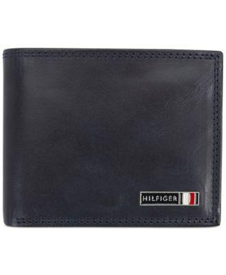 Tommy Hilfiger Mens Rfid Genuine Leather Traveler Wallet - Navy Product Image