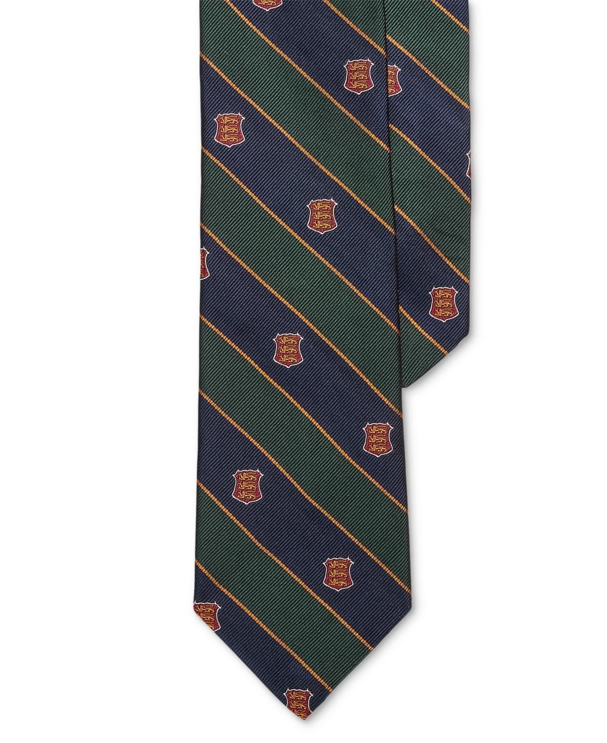 Polo Ralph Lauren Mens Striped Silk Repp Club Tie - Grn Product Image