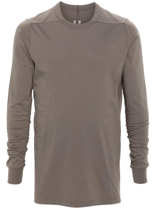 Level Cotton Longsleeved T-shirt In Grey Product Image