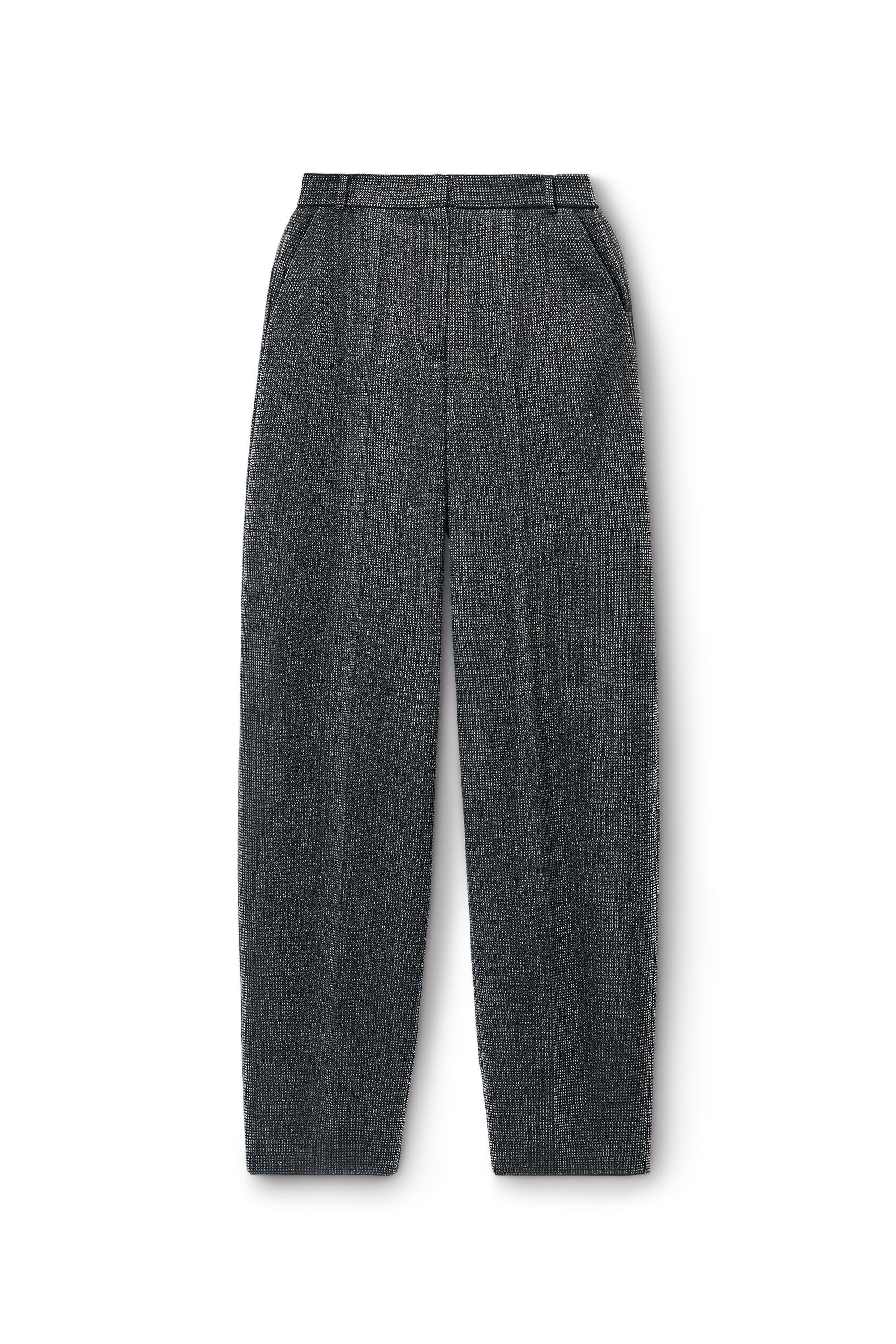 High Waist Pant In Wool Twill With Clear Bead Hotfix product image