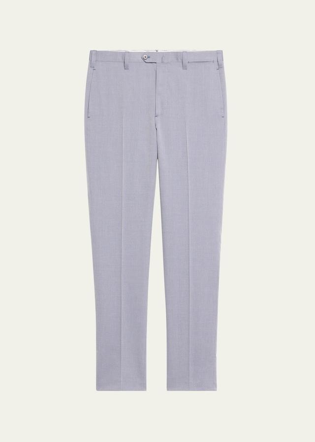 Mens Flat-Front Twill Trousers Product Image