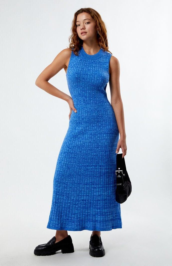 MINKPINK Women's Harper Ribbed Knit Midi Dress Product Image