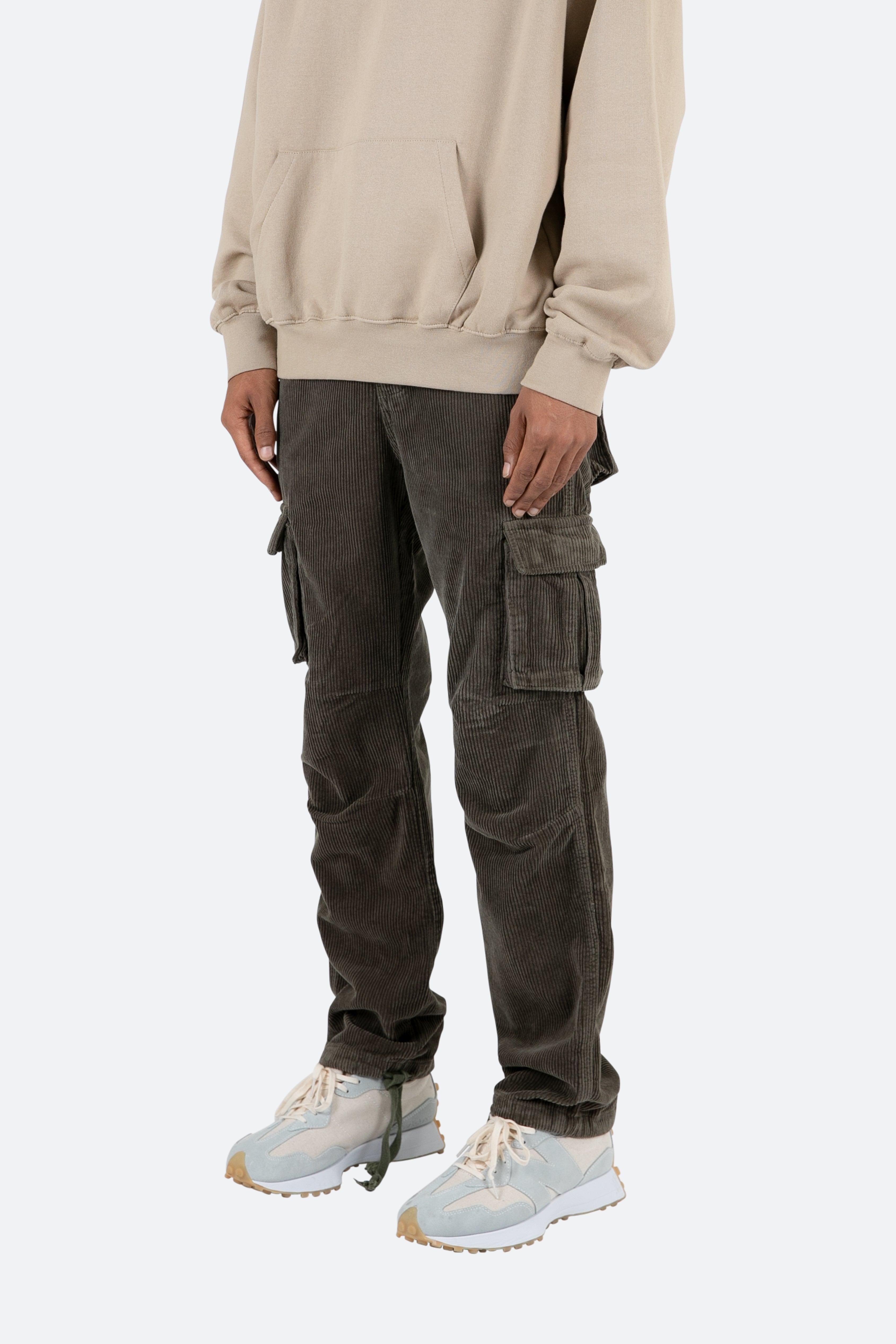 Vintage Corduroy Cargo Pants - Olive Product Image