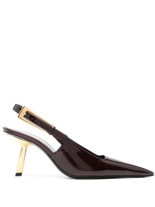 SAINT LAURENT Rudolph Pump 75mm In Brown Product Image