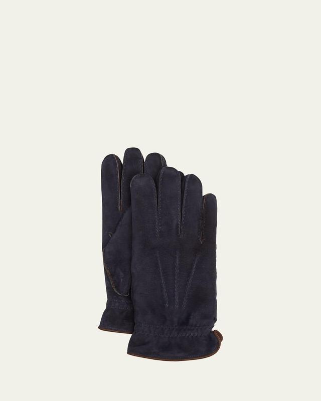 Mens Shearling-Lined Leather Gloves Product Image