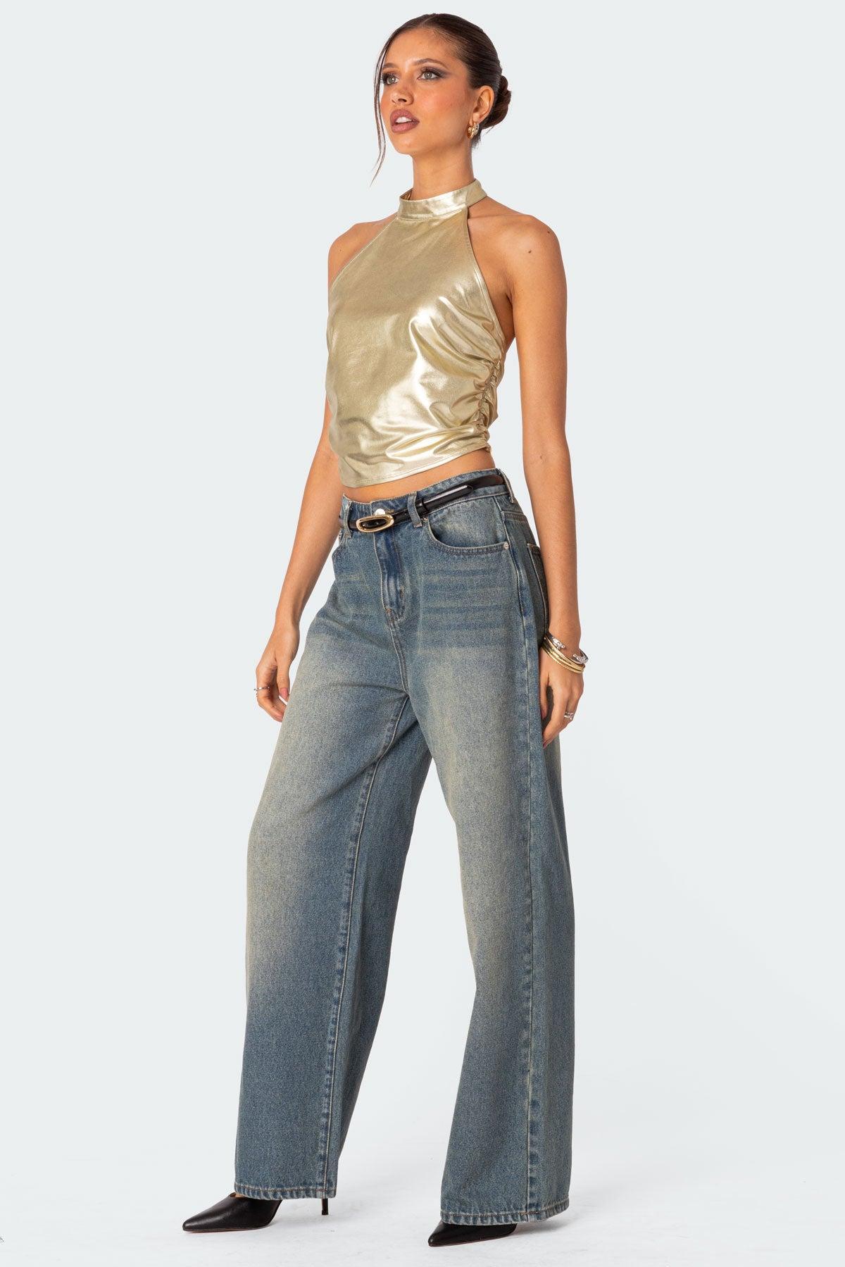 Karter Metallic Halter Top Product Image