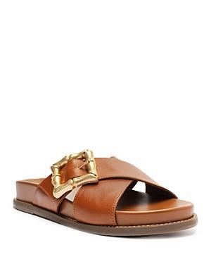 Schutz Womens Enola Crossover Strap Slide Sandals Product Image