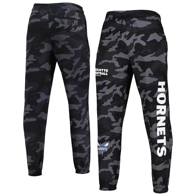 Mens New Era Black/Camo Charlotte Hornets Tonal Joggers Product Image