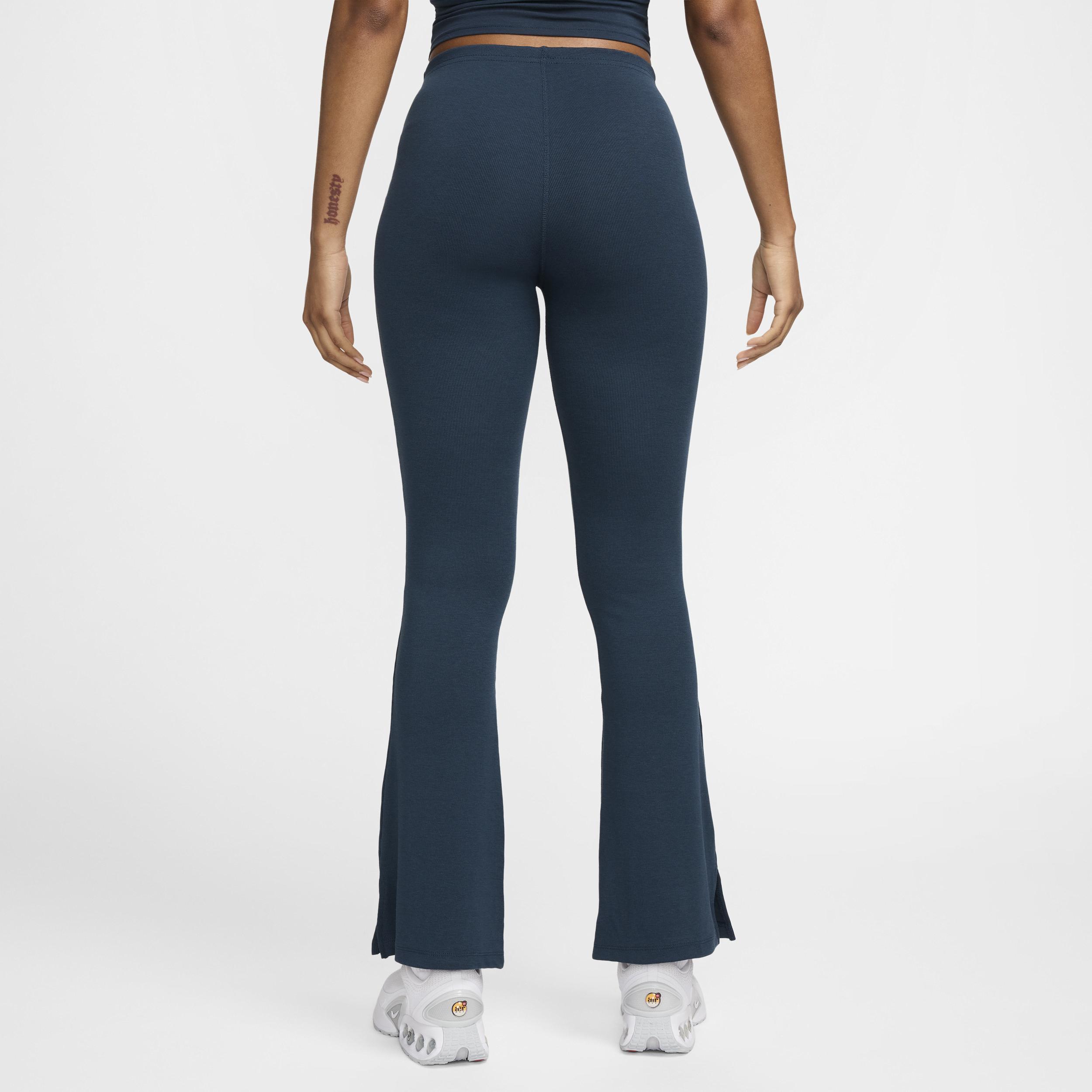 Women's Nike Sportswear Chill Knit Tight Mini-Rib Flared Leggings Product Image