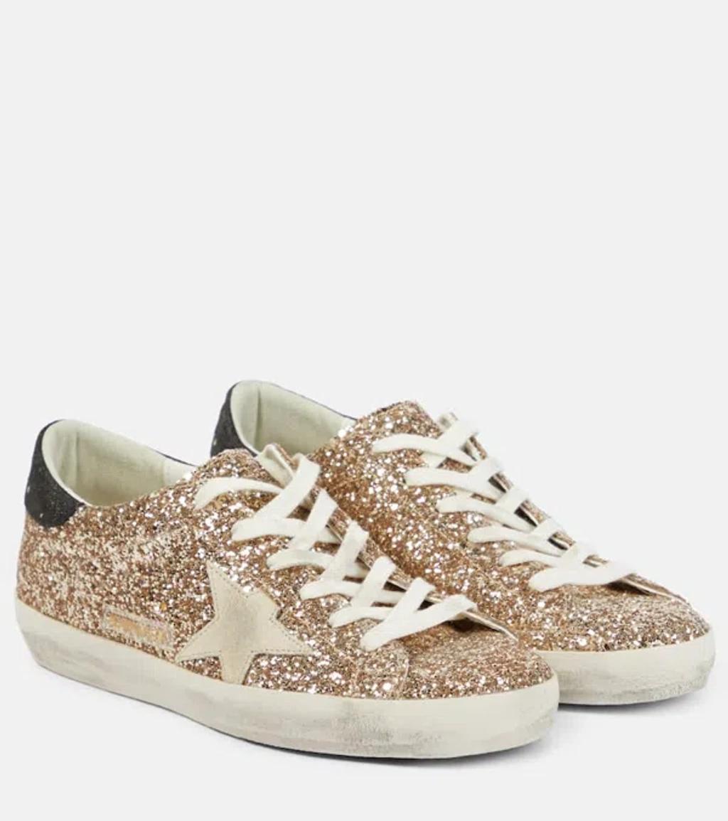 GOLDEN GOOSE Superstar Glitter Sneakers In Antracitebeige product image