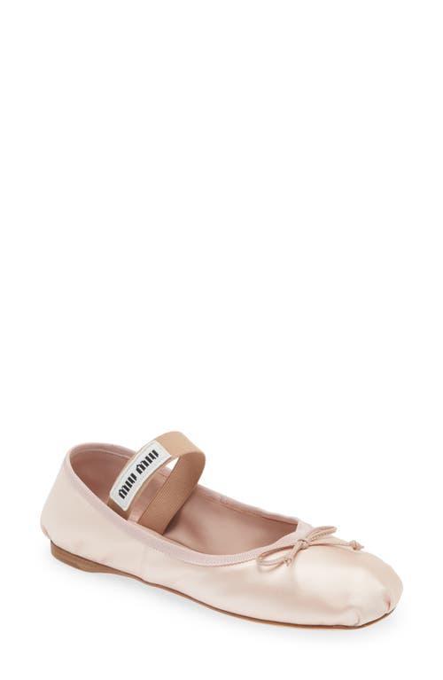 Miu Miu Logo Strap Ballet Flat Product Image