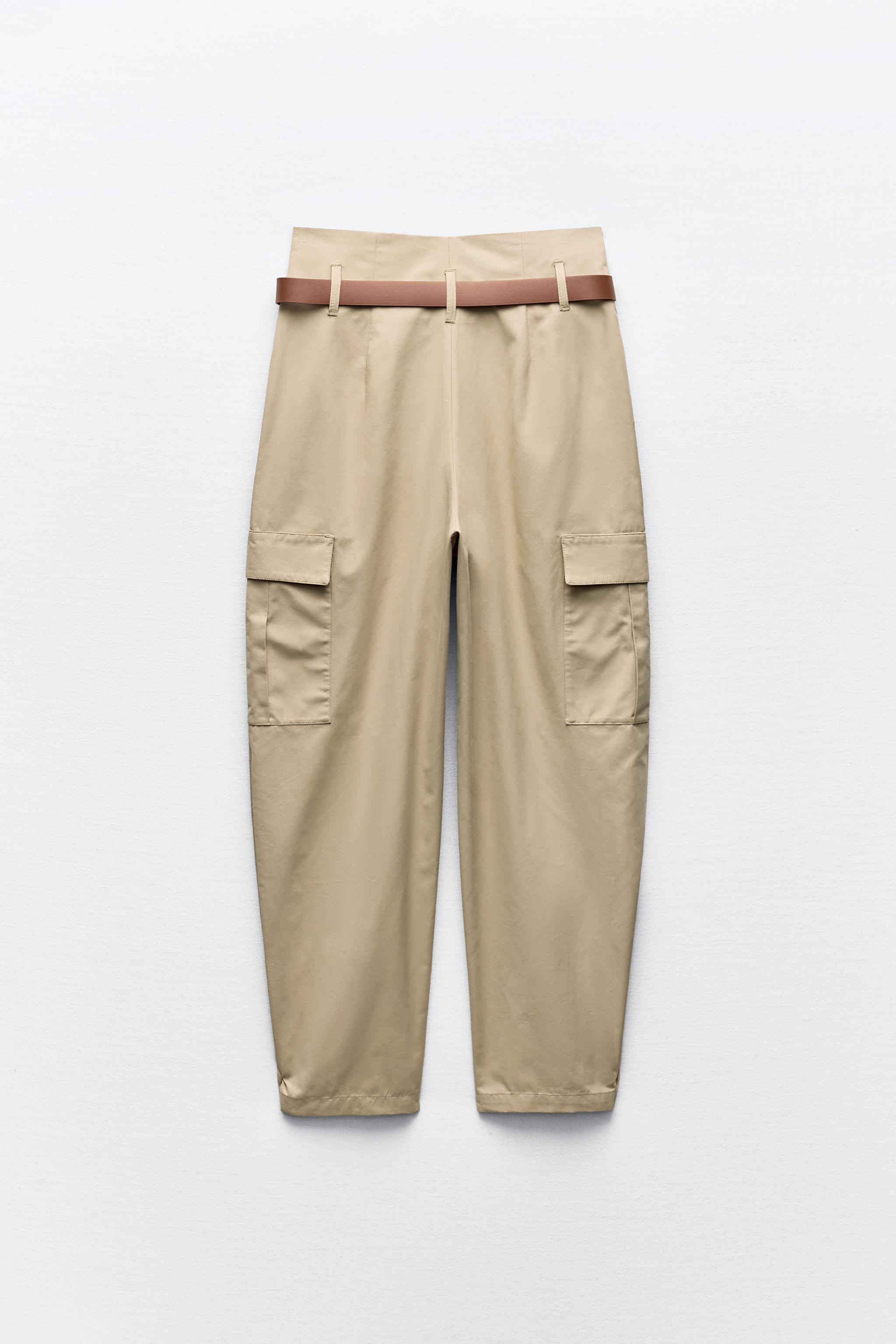 BELTED PAPERBAG CARGO PANTS Product Image