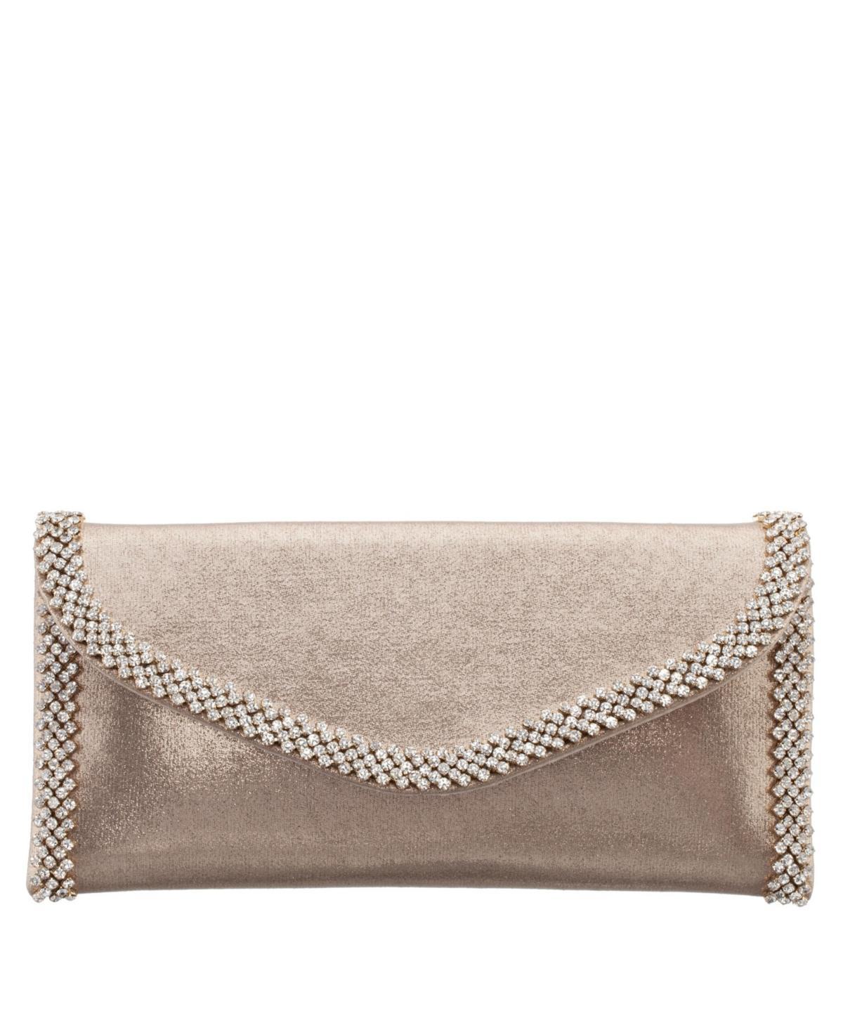 Womens Crystal Trim Envelope Clutch product image