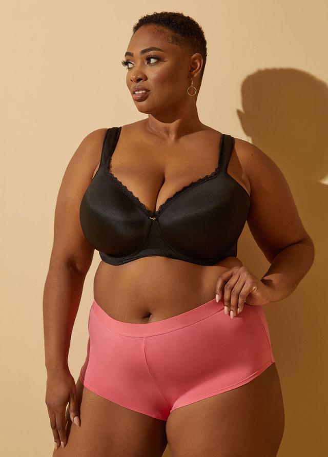 Plus Size Stretch Cotton Boyshort Briefs Ashley Stewart Product Image