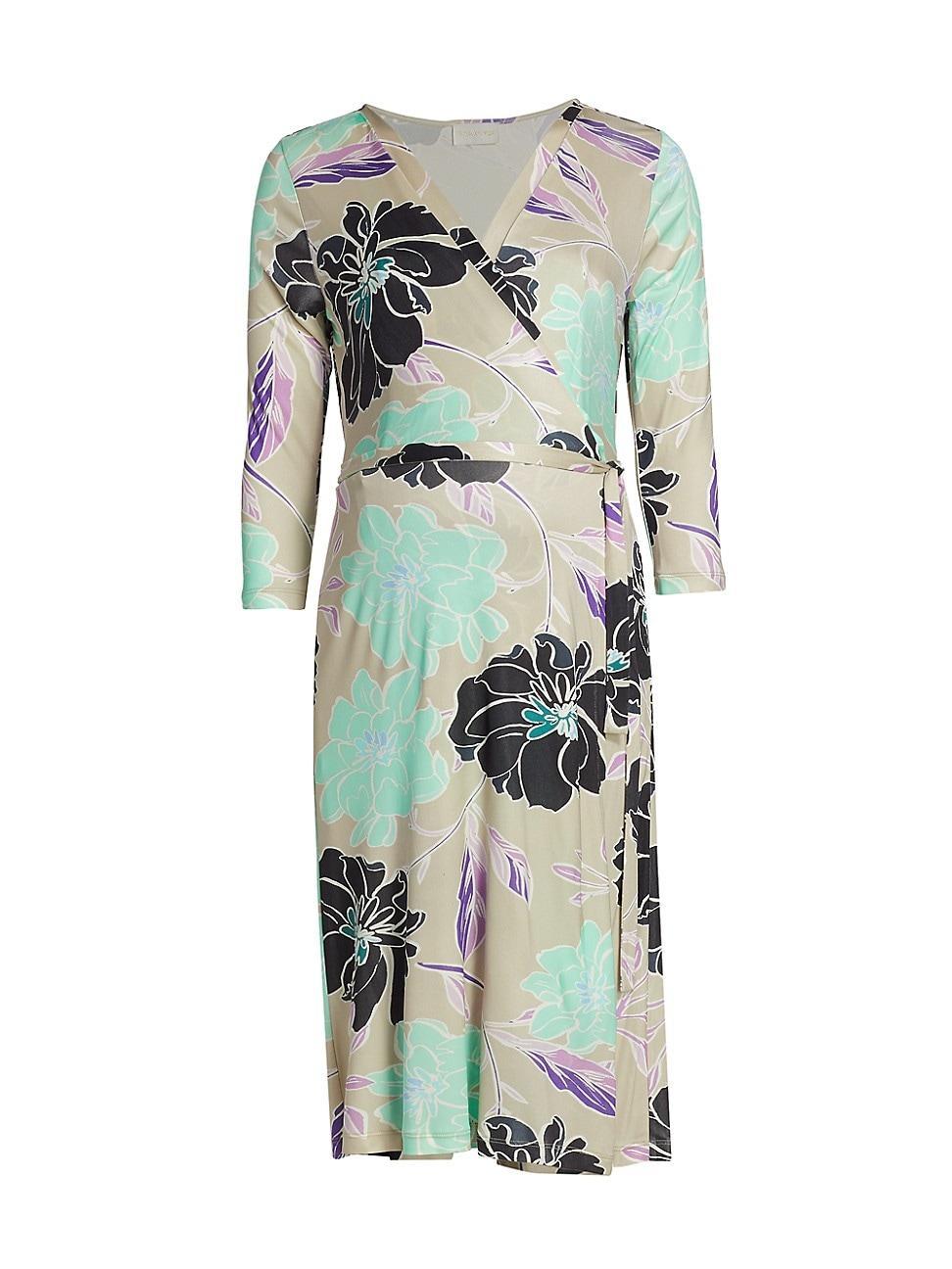 Womens Emilia Floral-Print Silk Maternity Dress Product Image