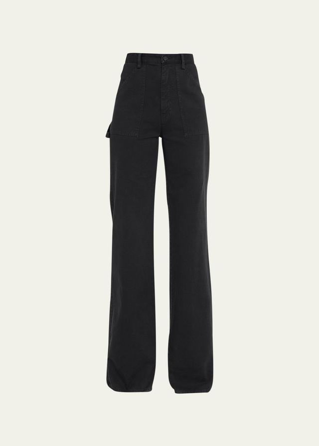 Womens Quentin High-Waisted Canvas Pants Product Image