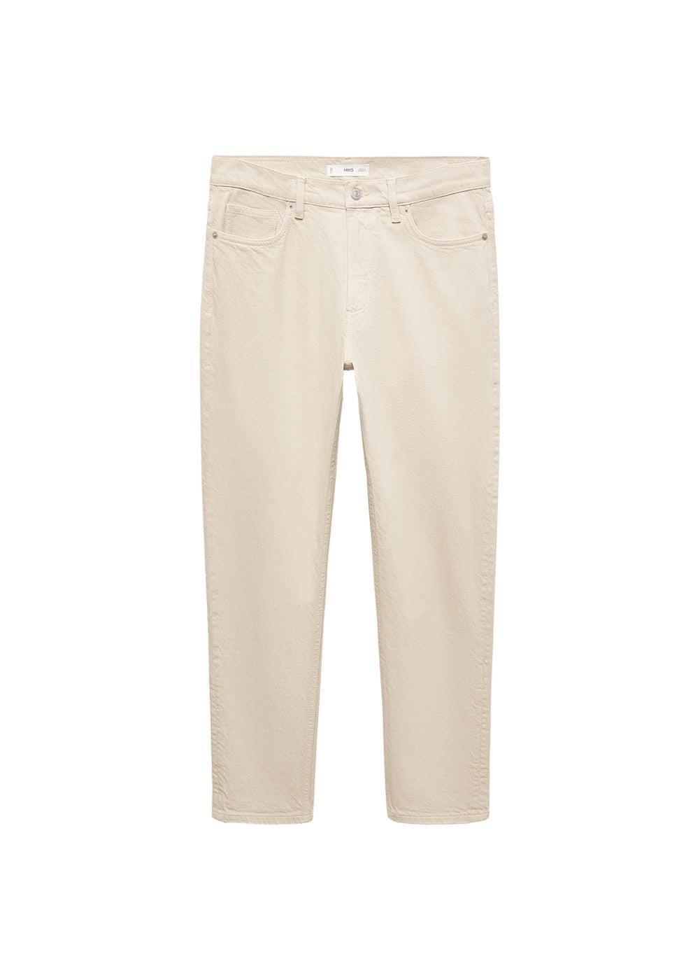 MANGO MAN - Ben cotton tappered-fit jeans beigeMen Product Image