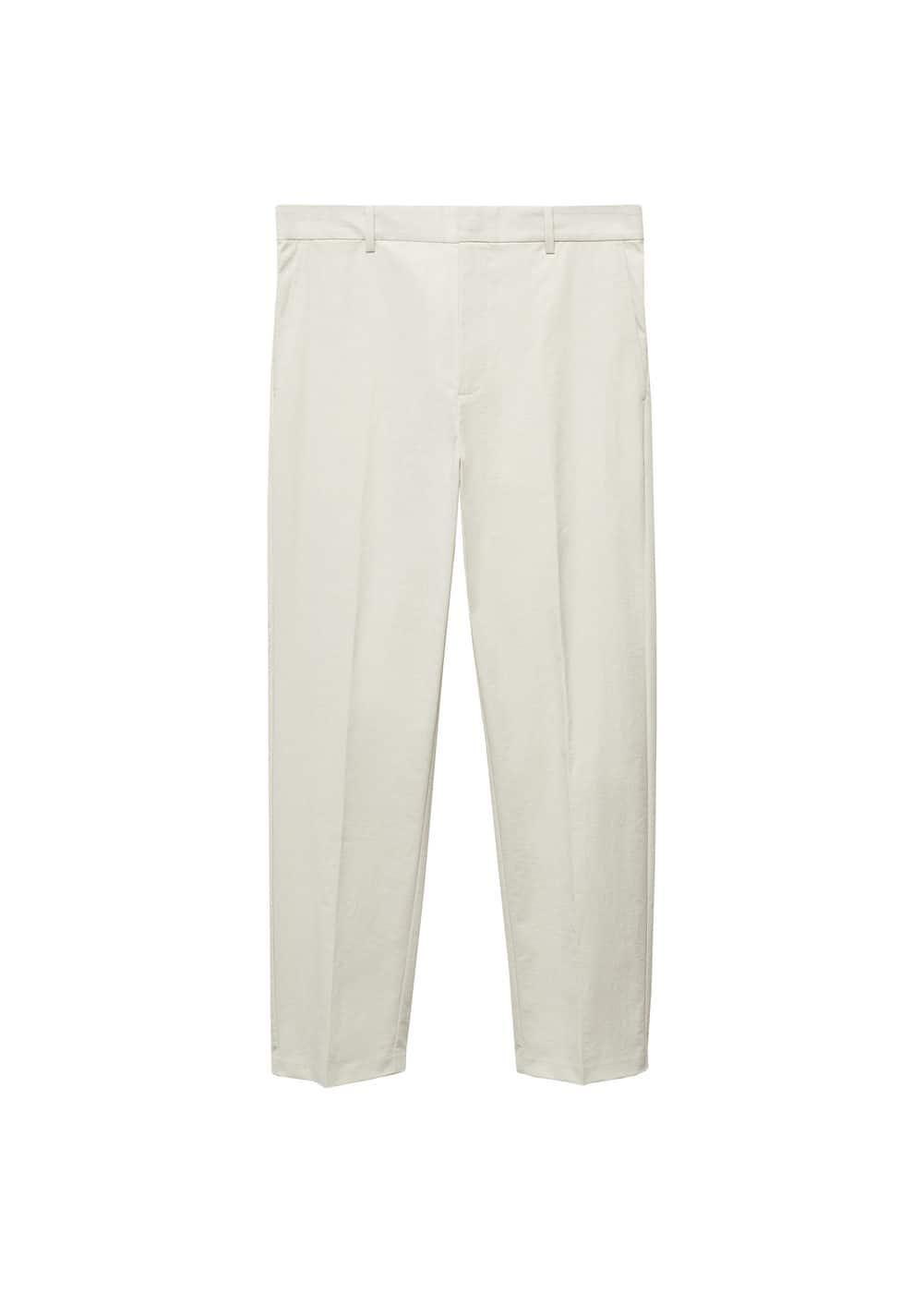 MANGO MAN - Slim fit technical fabric pants light/pastel greyMen Product Image