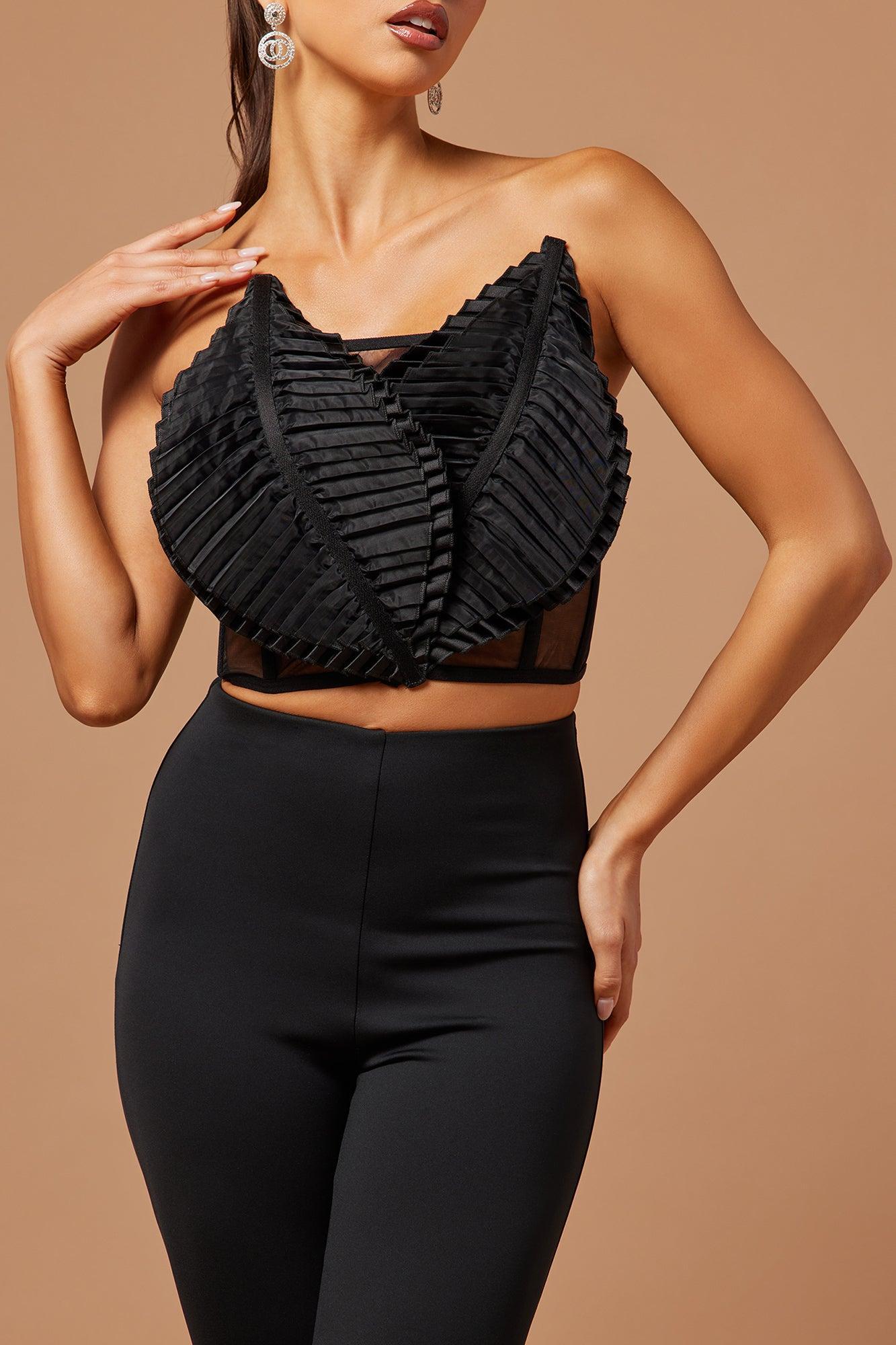 Savannah Corset Top - Black Product Image