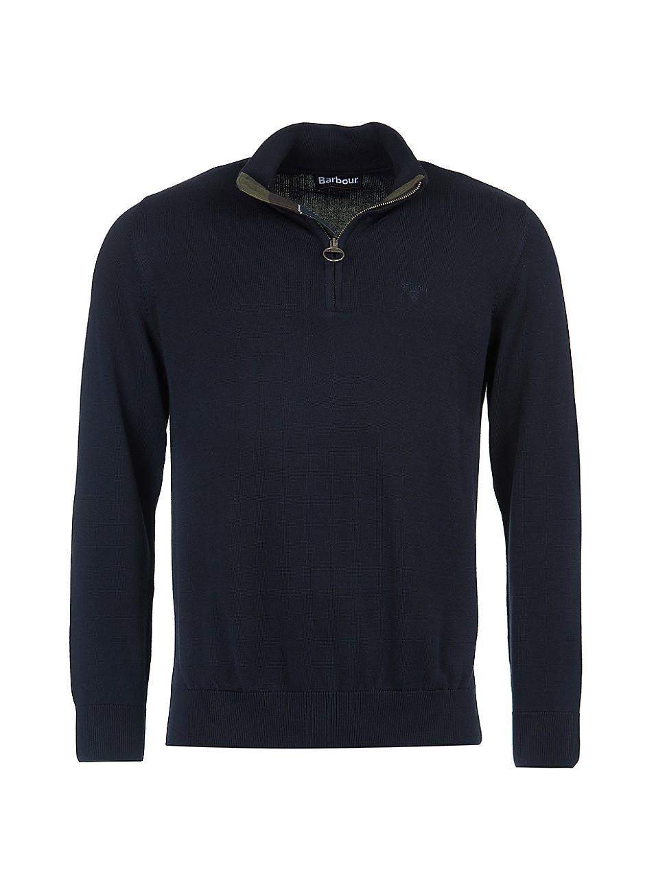 Mens Quarter-Zip Cotton Sweater Product Image