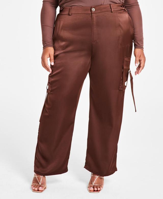 Nina Parker Trendy Plus Size Straight-Leg Cargo Pants Product Image