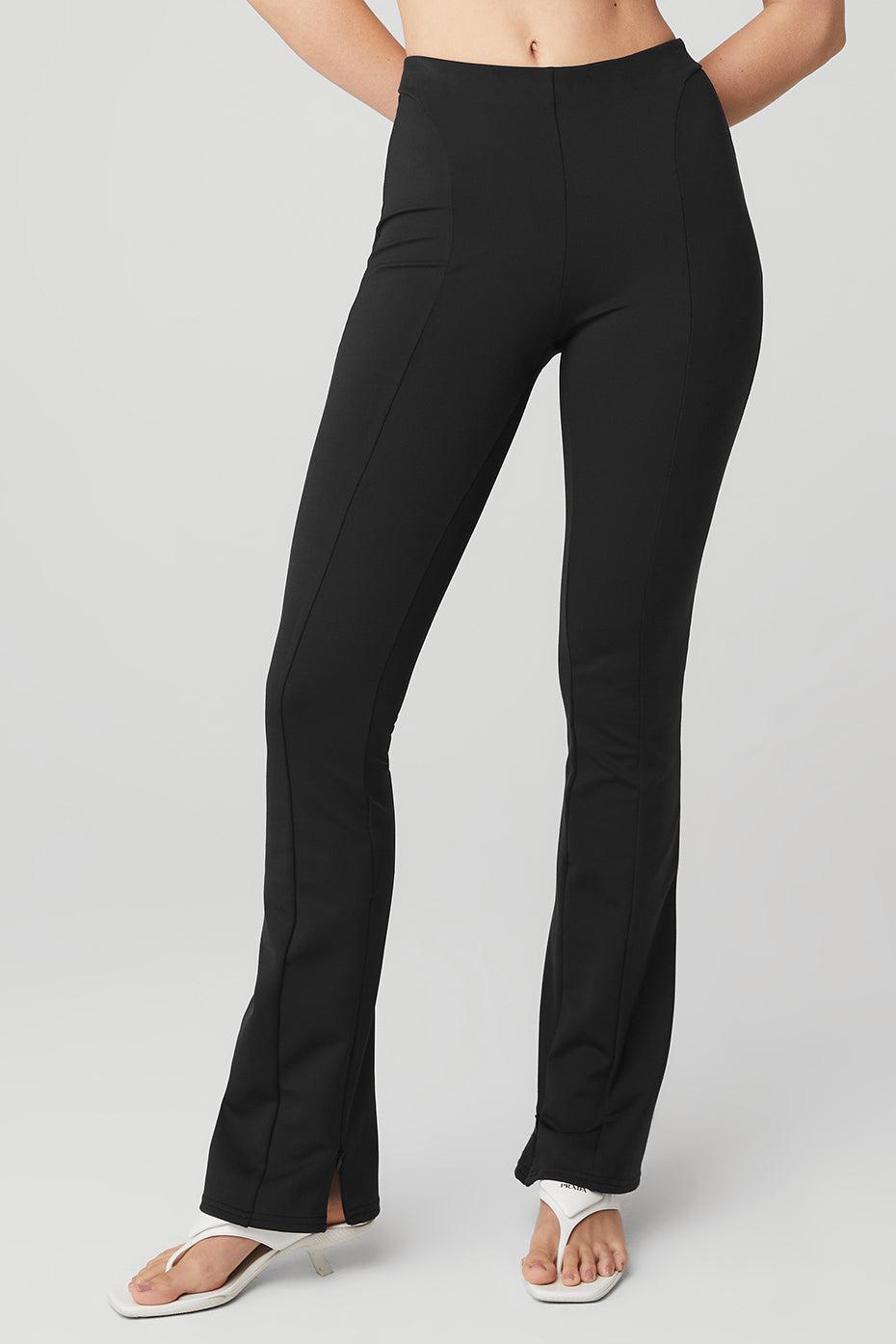 High-Waist Zip It Flare Legging - Black Female product image