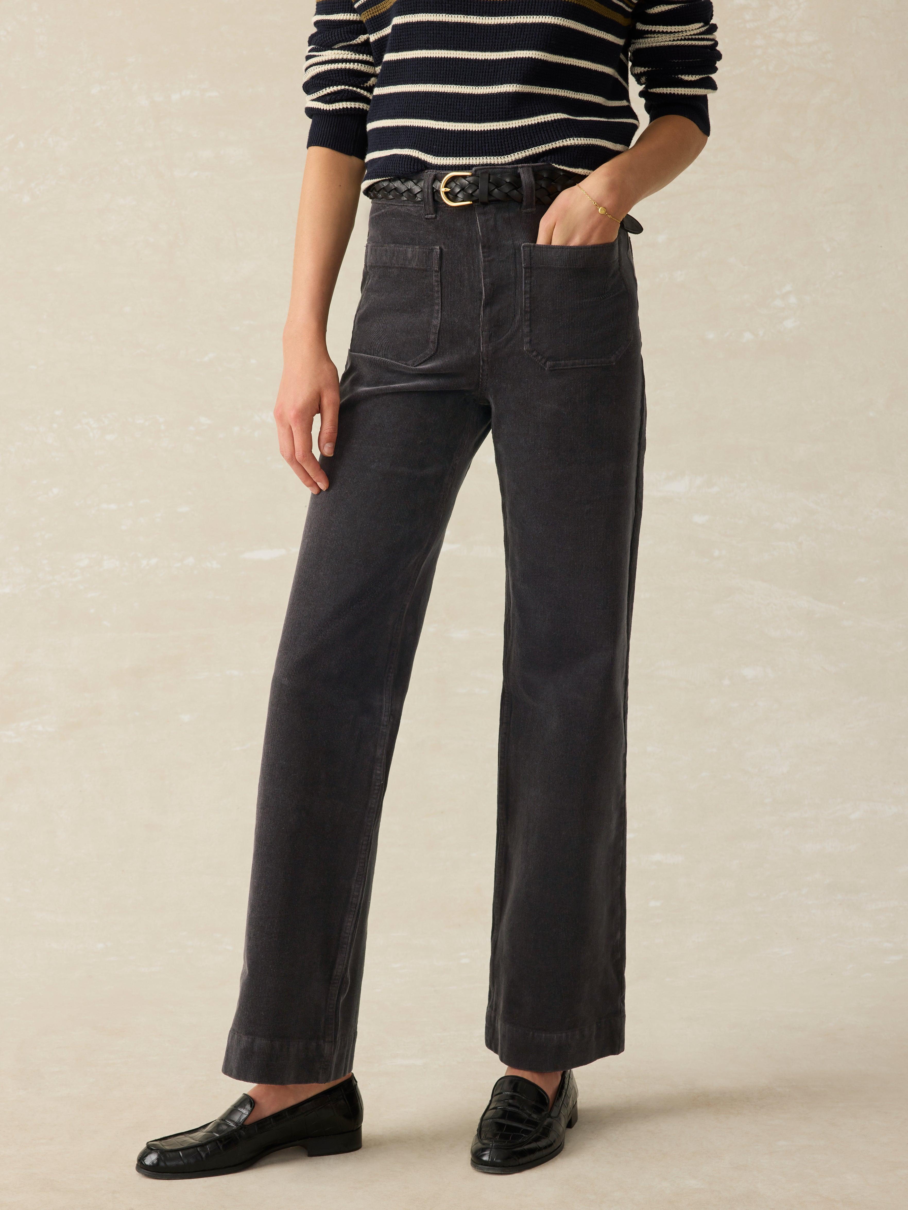 Softstretch Cord Patch Pocket Pant - Washed Black Female Product Image