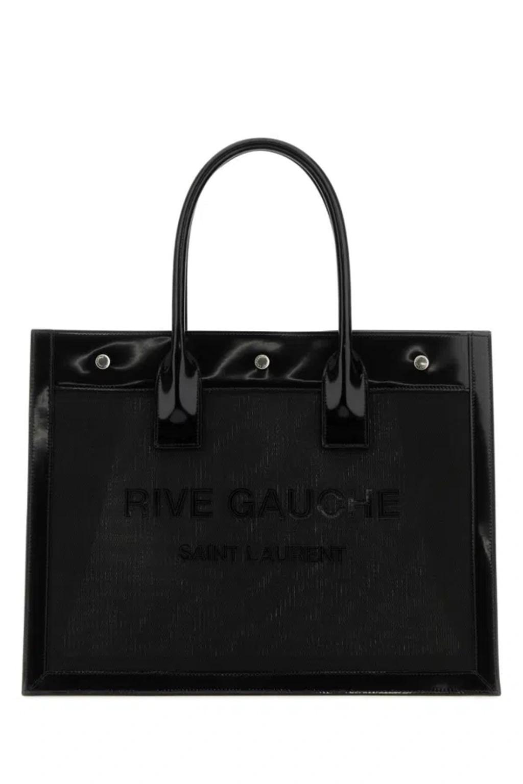 SAINT LAURENT Black Rive Gauche Tote Bag Product Image