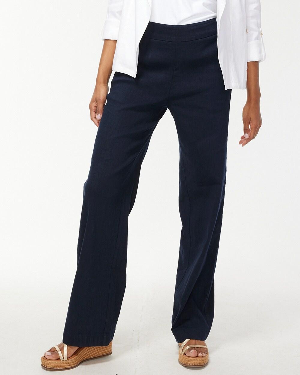 Women's Relaxed Straight Leg Linen Pants Product Image