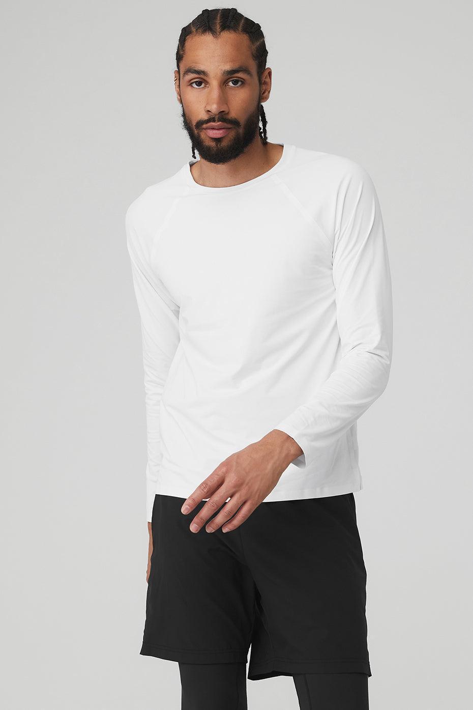 Idol Long Sleeve Performance Tee - White Male Product Image